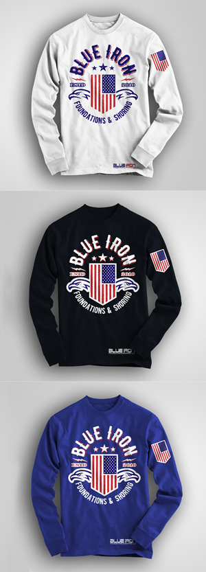 Diseño de Camiseta por Oleksandr Tovarkov para Blue Iron Foundations & Shoring, LLC | Diseño: #32875272