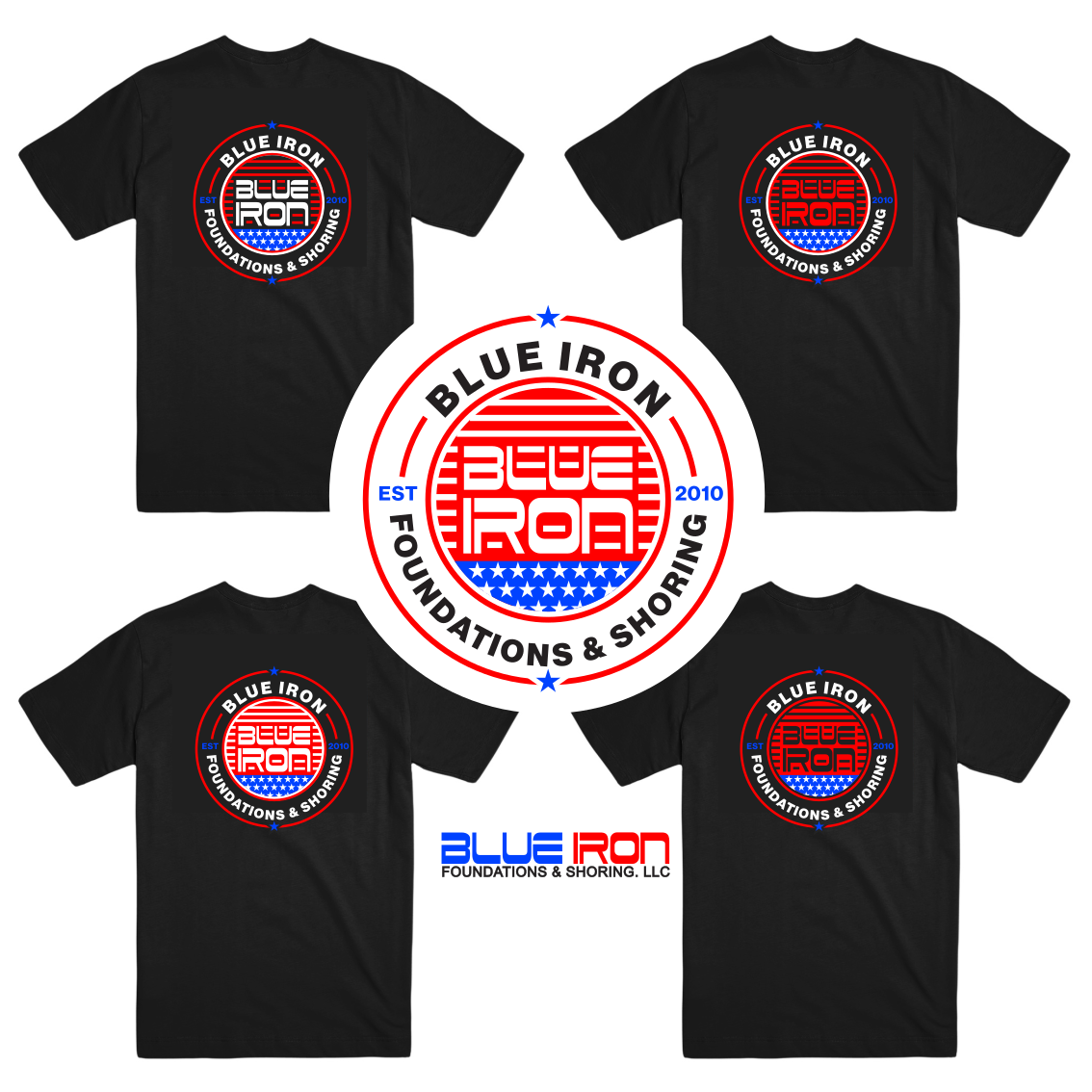 T-Shirt-Design von viwe für Blue Iron Foundations & Shoring, LLC | Design #32877650