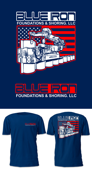 Design de T-shirt par D'Mono pour Blue Iron Foundations & Shoring, LLC | Design : #32901672