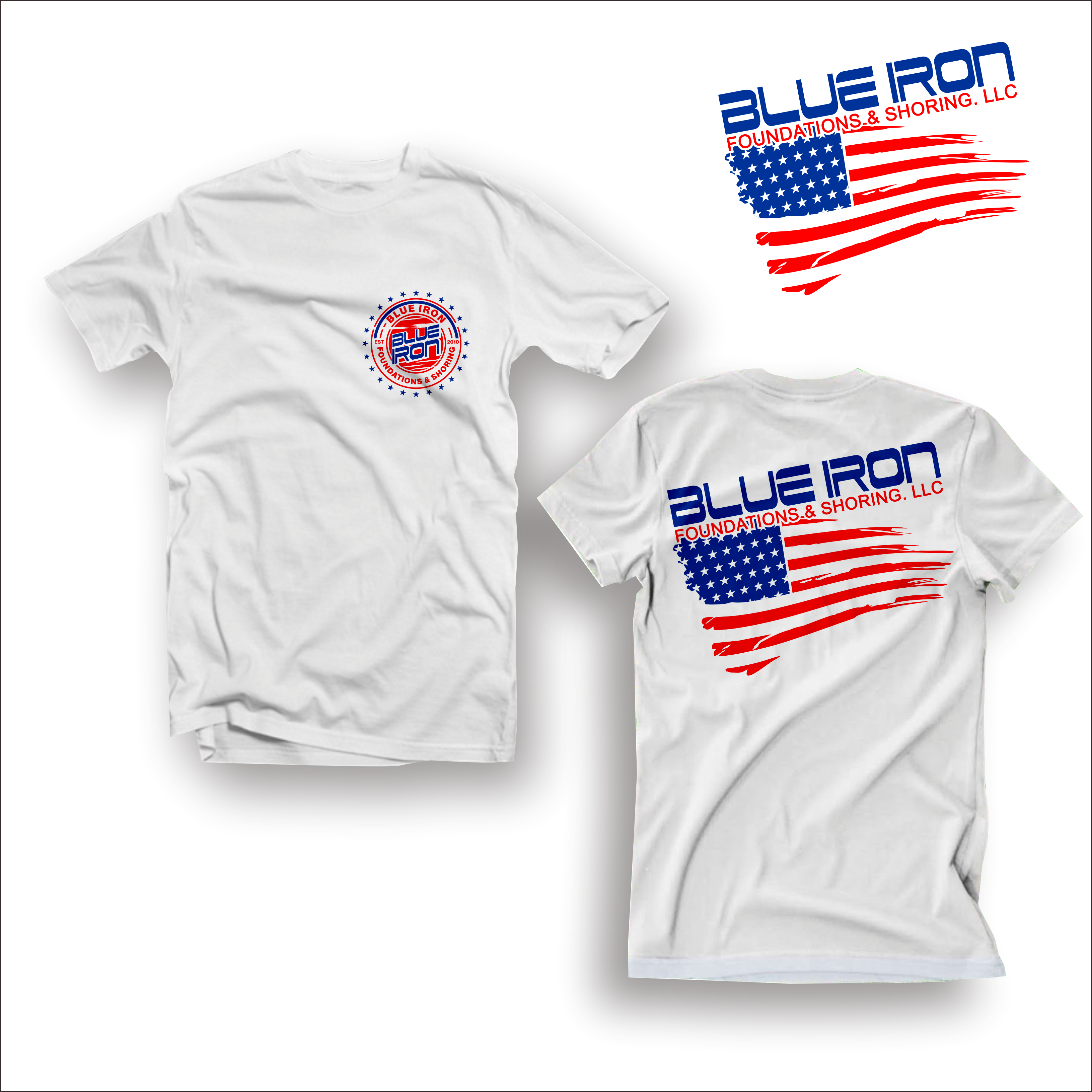 Diseño de Camiseta por MDLB house para Blue Iron Foundations & Shoring, LLC | Diseño #32868774