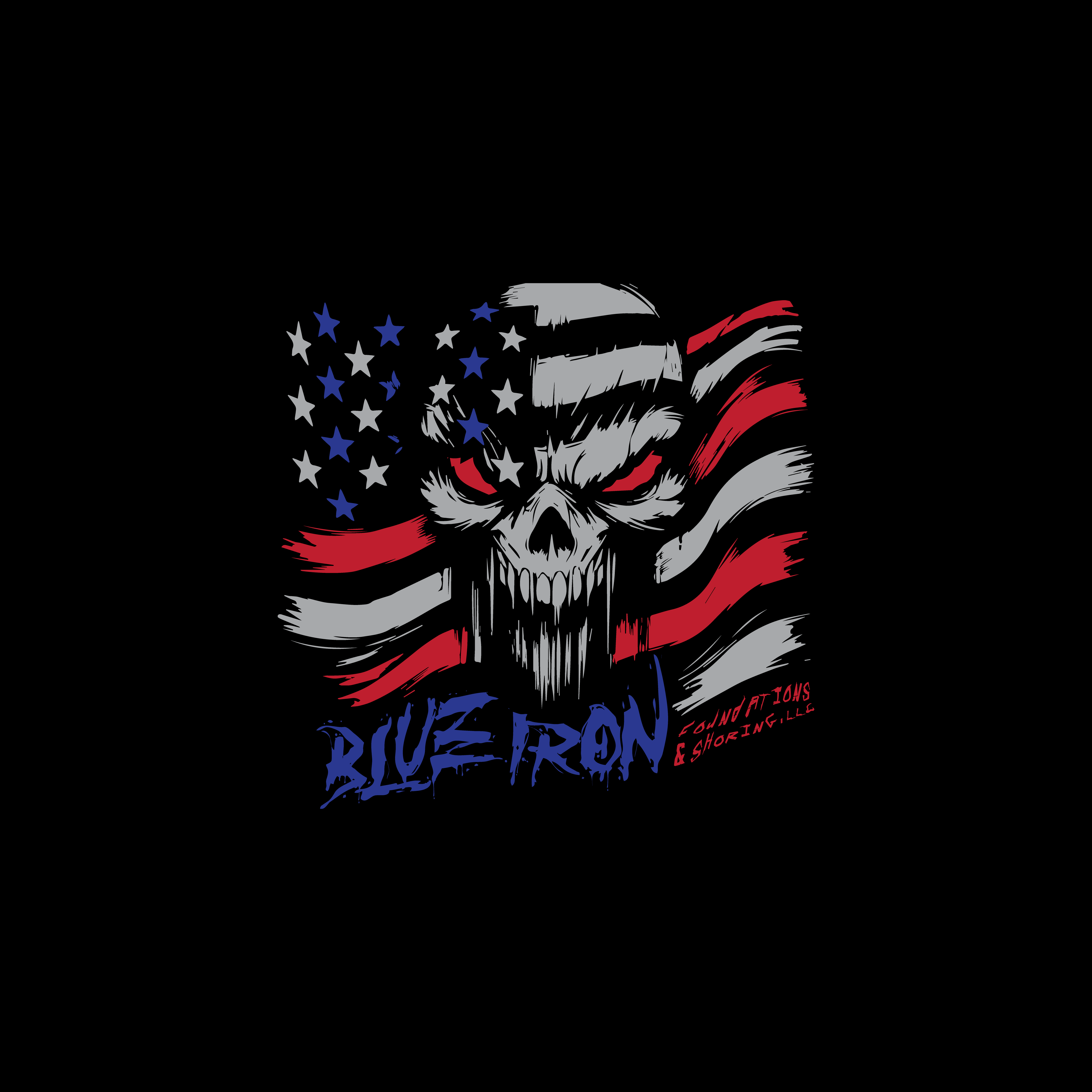 T-shirt Design by Jburtonux for Blue Iron Foundations & Shoring, LLC | Design #32872098
