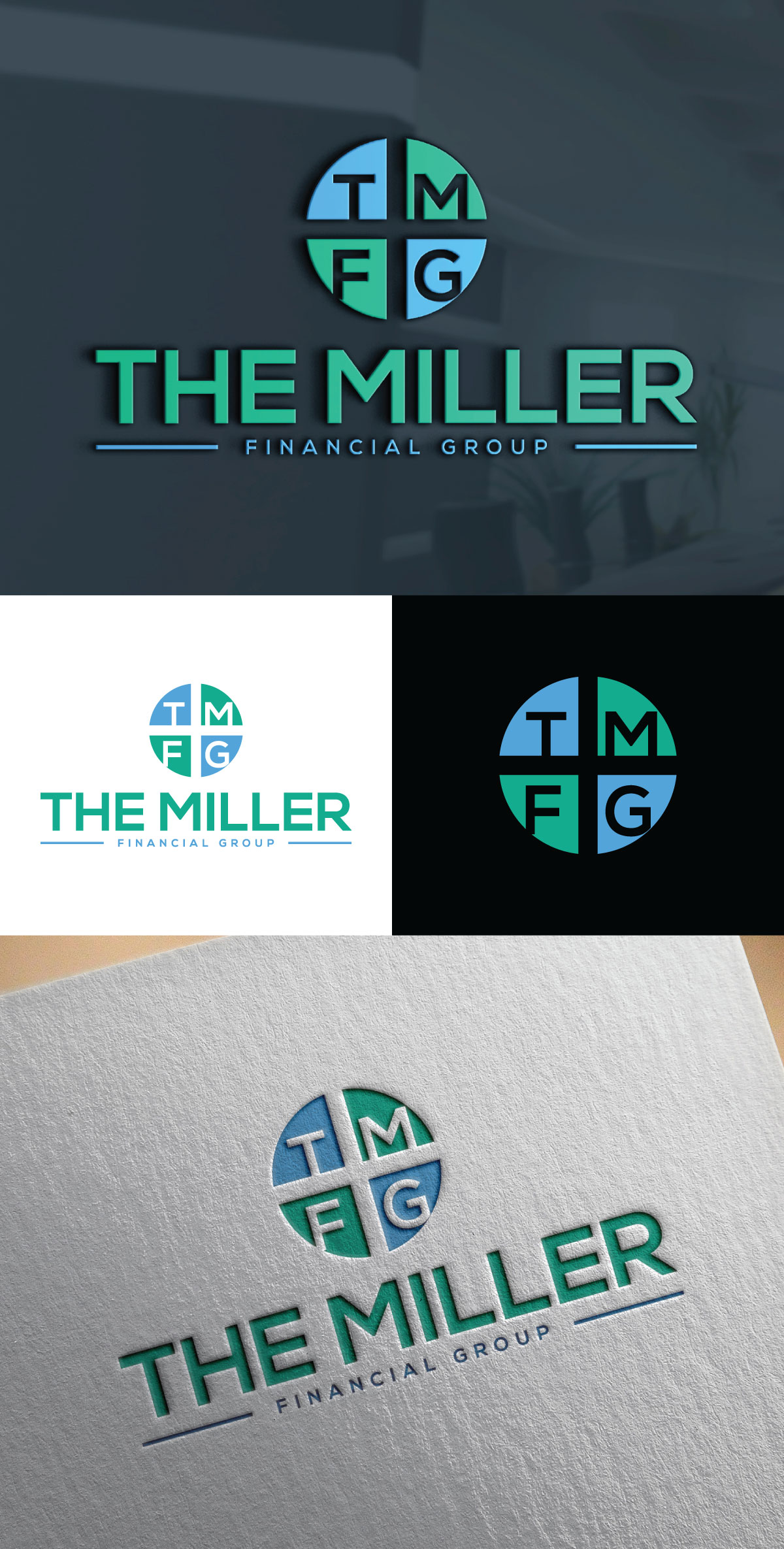 Logo Design by Markwood for The Miller Financial Group - TMFG | Design #32862291