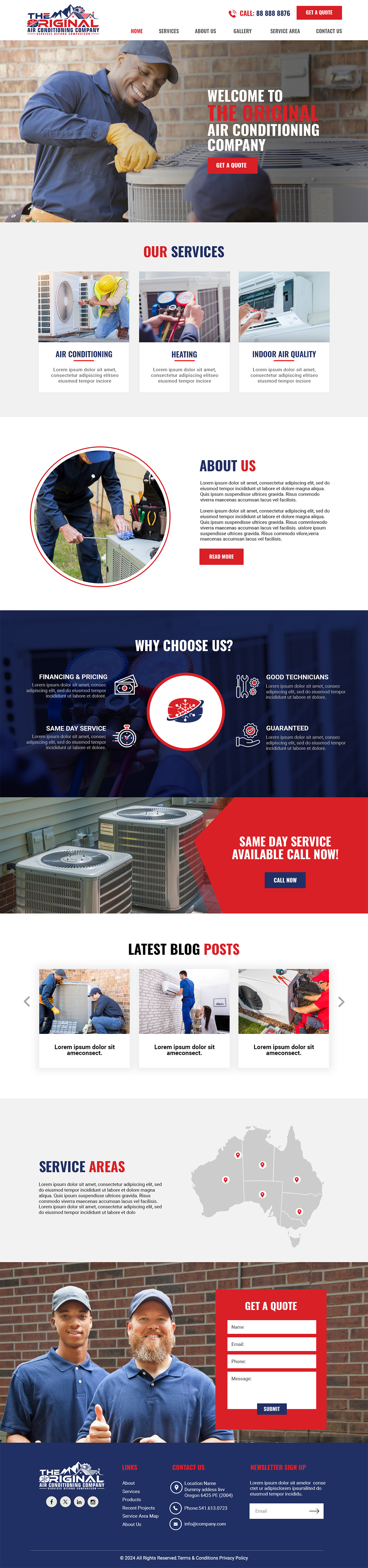 Web-Design von MAHABA für Original Air Conditioning  | Design #32873909