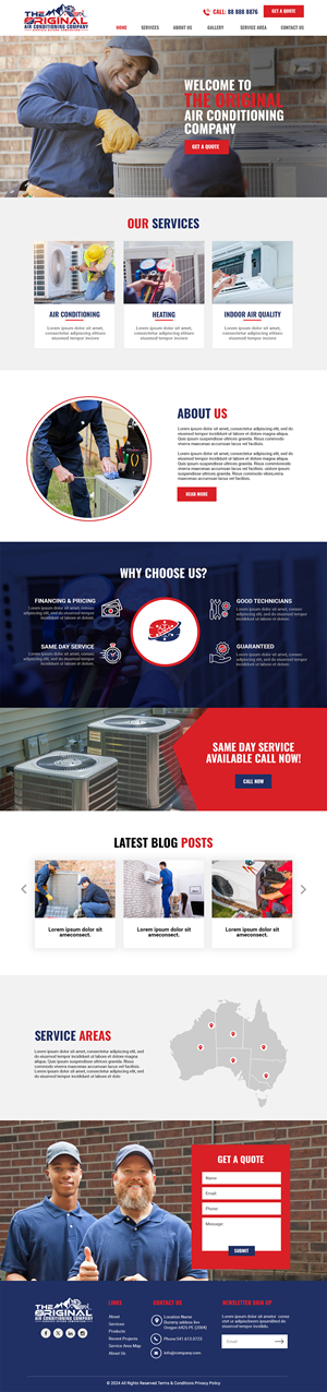 Web Design by MAHABA for Original Air Conditioning  | Design: #32873909