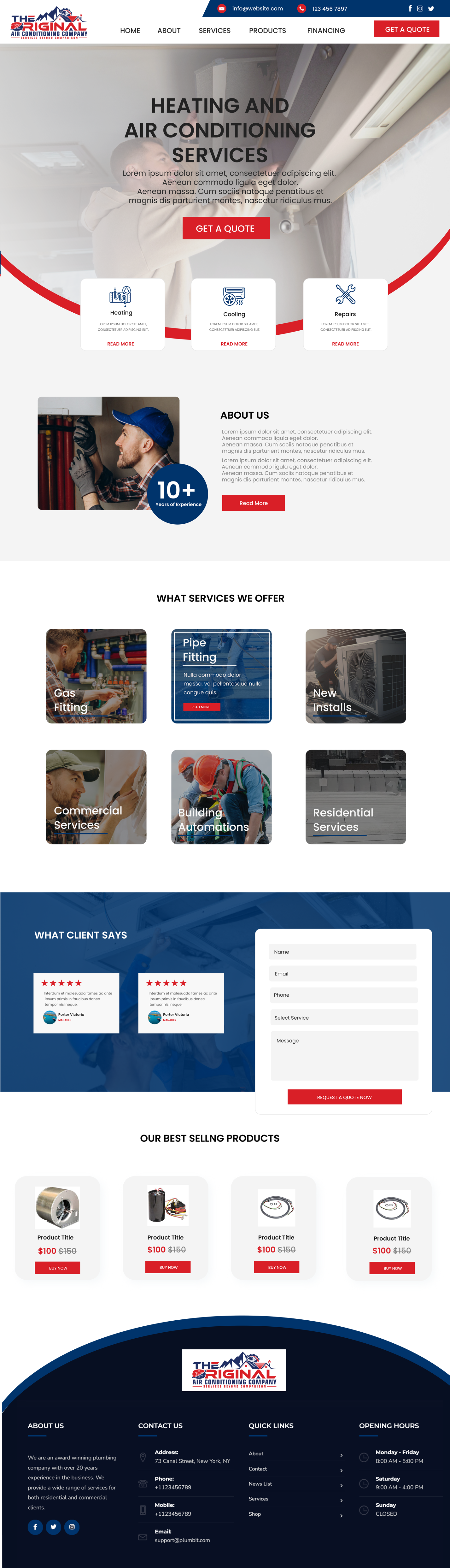 Web-Design von WahDesign für Original Air Conditioning  | Design #32870365