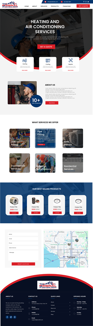 Web Design by WahDesign for Original Air Conditioning  | Design: #32870431