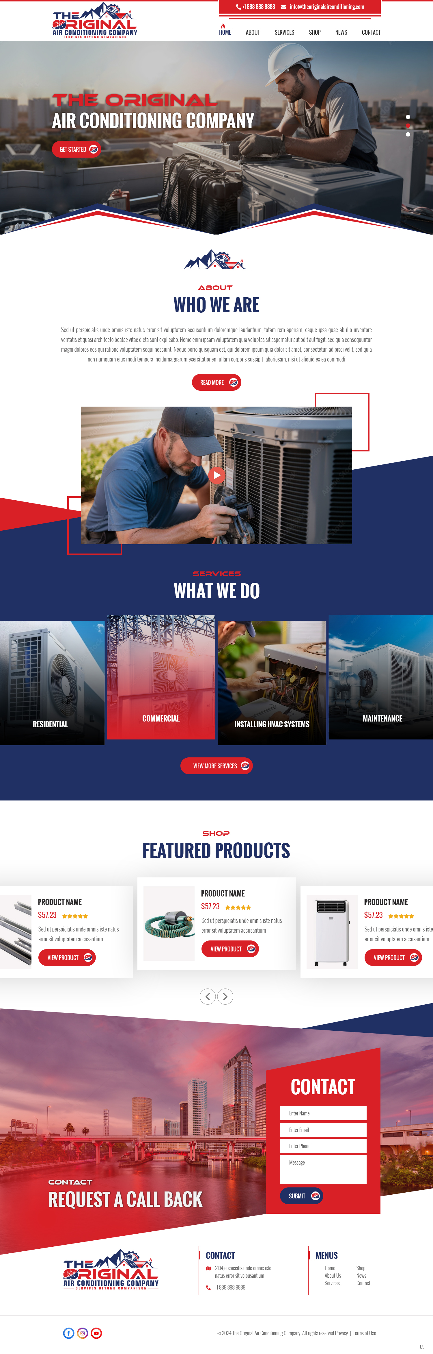 Web Design by pb for Original Air Conditioning  | Design #32878108