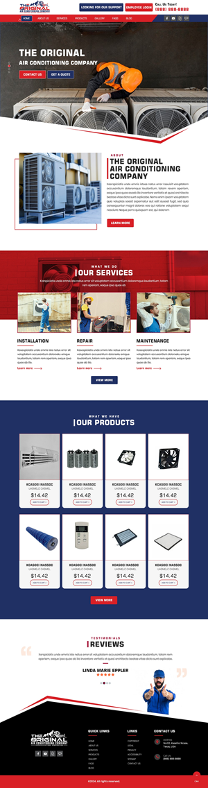 Web Design by pb for Original Air Conditioning  | Design: #32878109