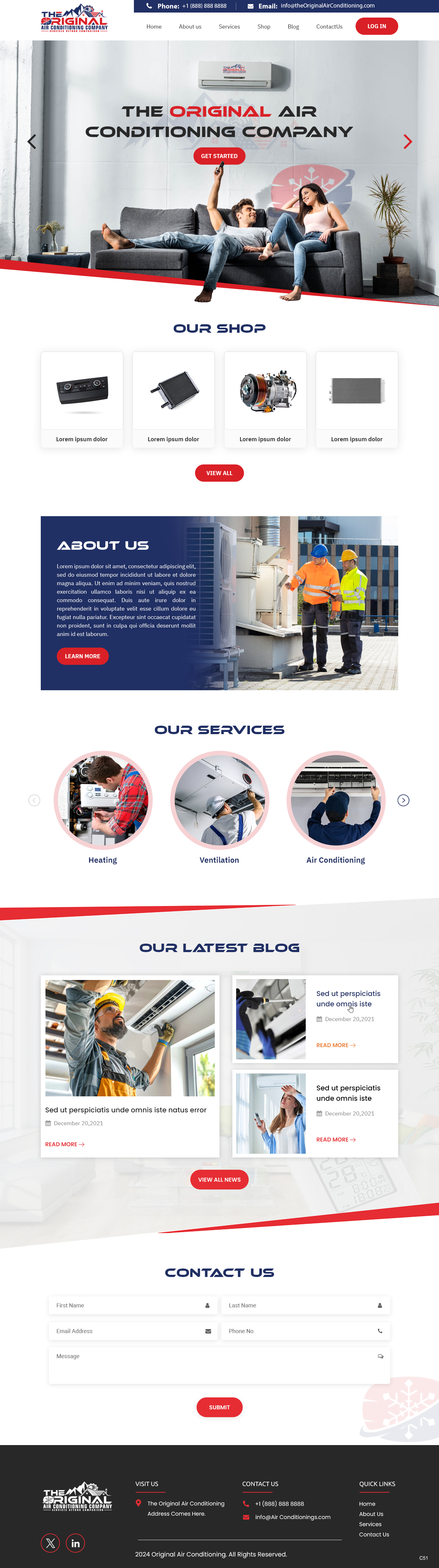 Web-Design von pb für Original Air Conditioning  | Design #32878114