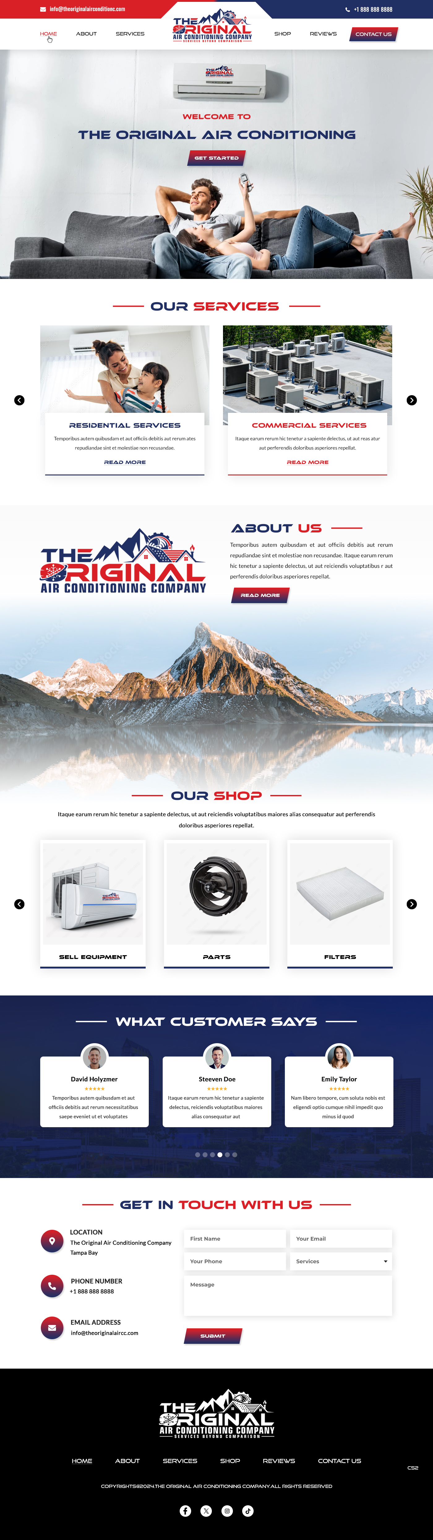 Web Design by pb for Original Air Conditioning  | Design #32878117
