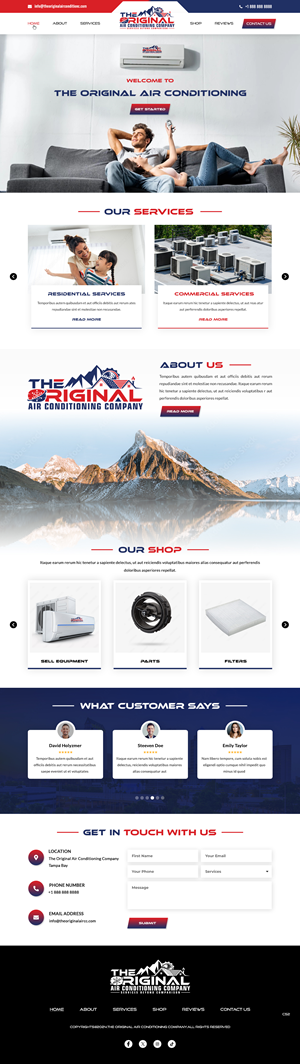 Web Design by pb for Original Air Conditioning  | Design: #32878117