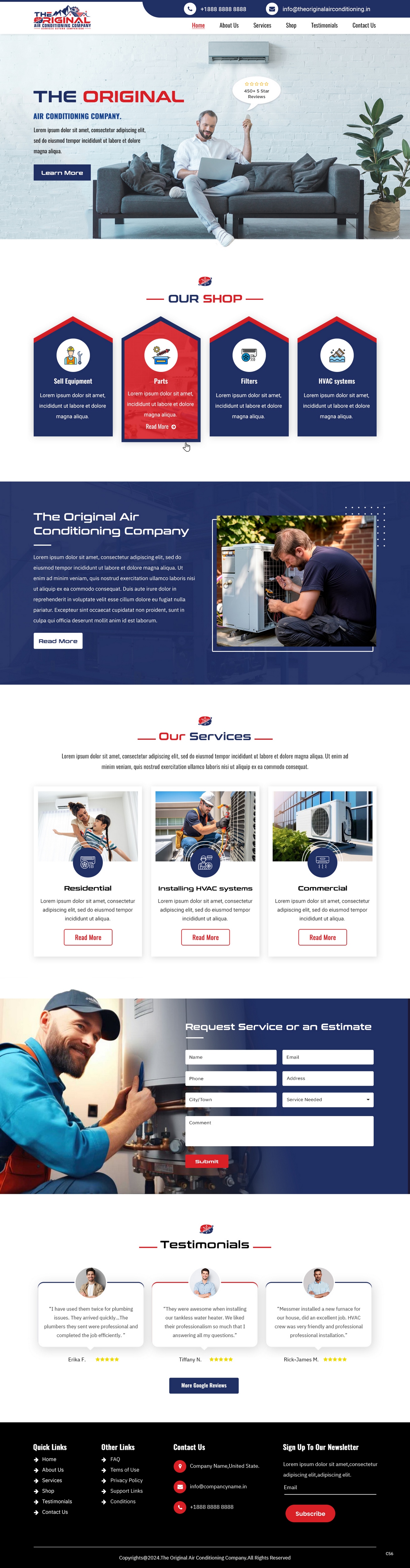 Web Design by pb for Original Air Conditioning  | Design #32878122