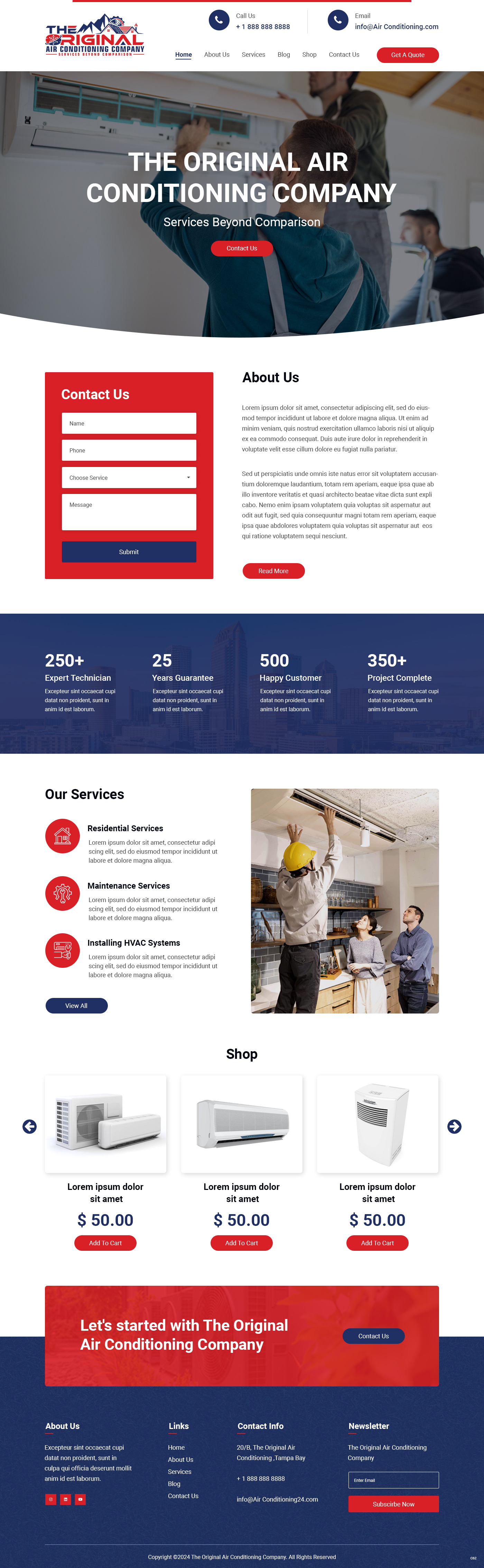 Web Design by pb for Original Air Conditioning  | Design #32878123