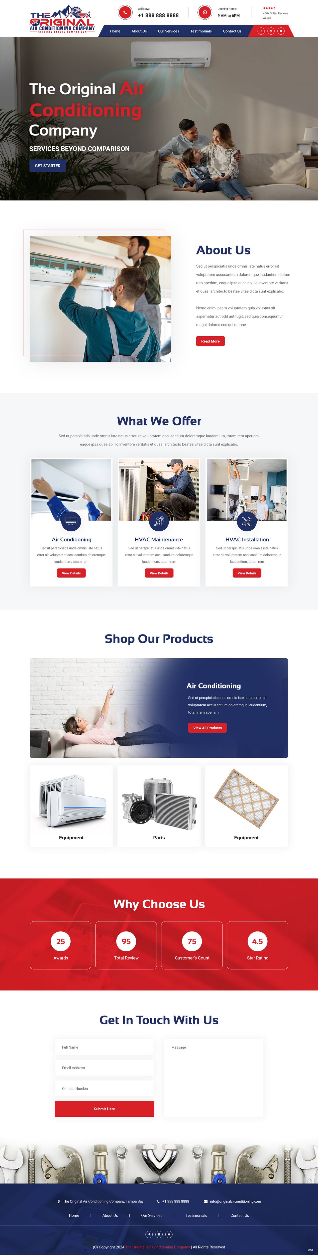Web Design by pb for Original Air Conditioning  | Design #32878124