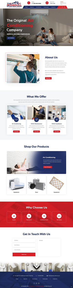 Web Design by pb for Original Air Conditioning  | Design: #32878124