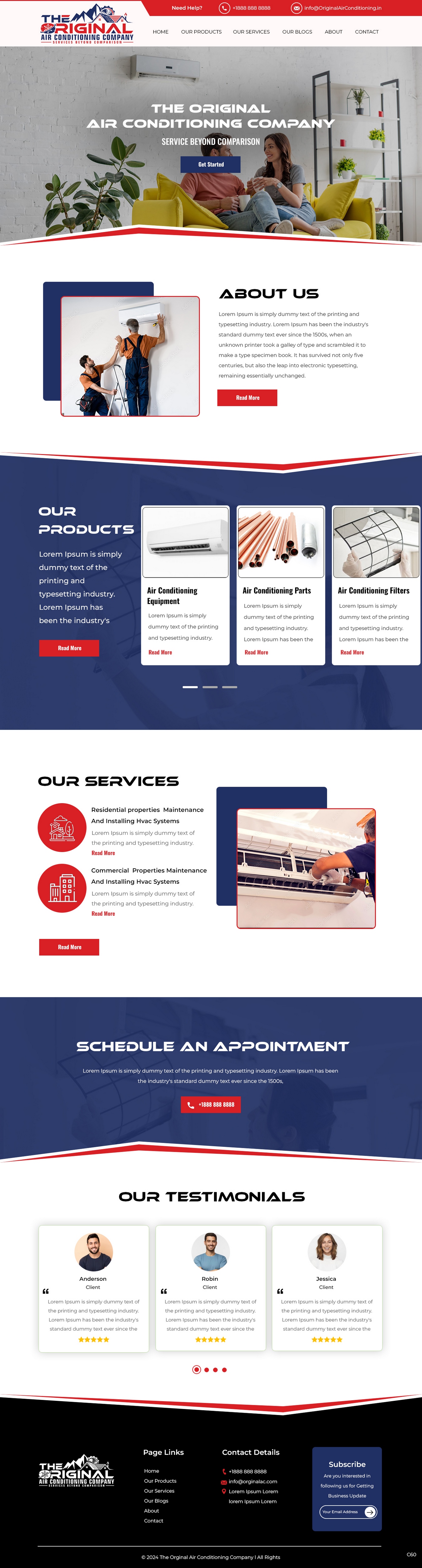 Web Design by pb for Original Air Conditioning  | Design #32878125