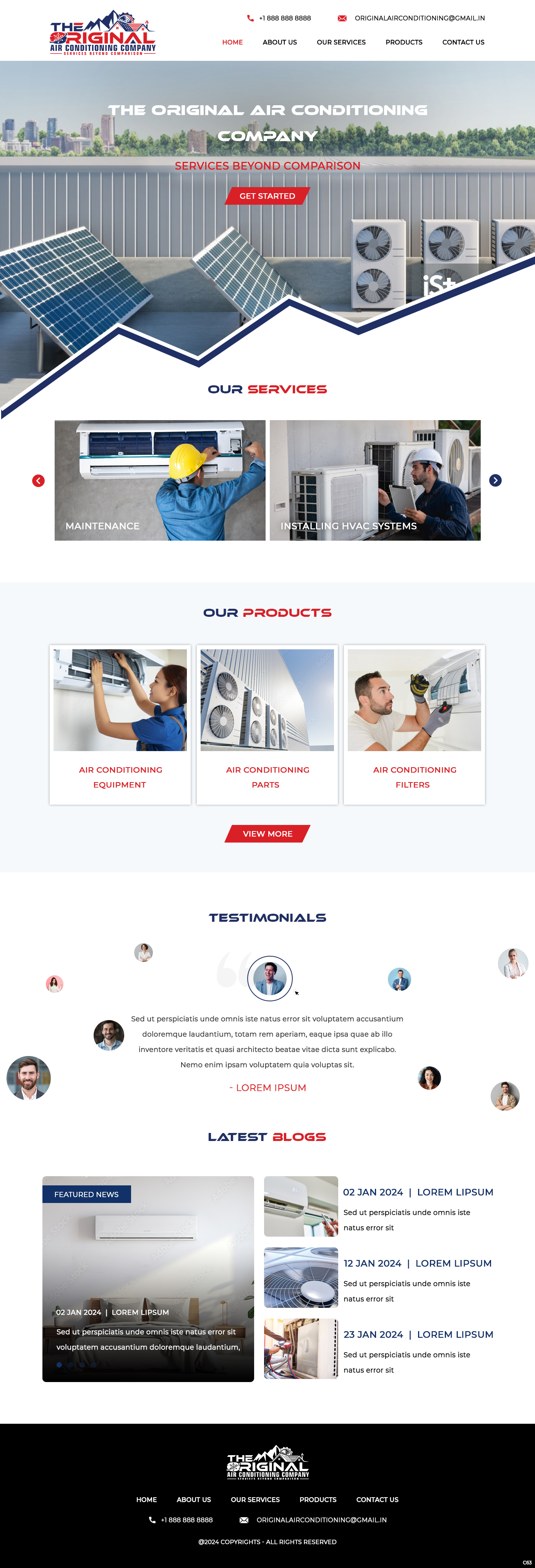 Web Design by pb for Original Air Conditioning  | Design #32878126