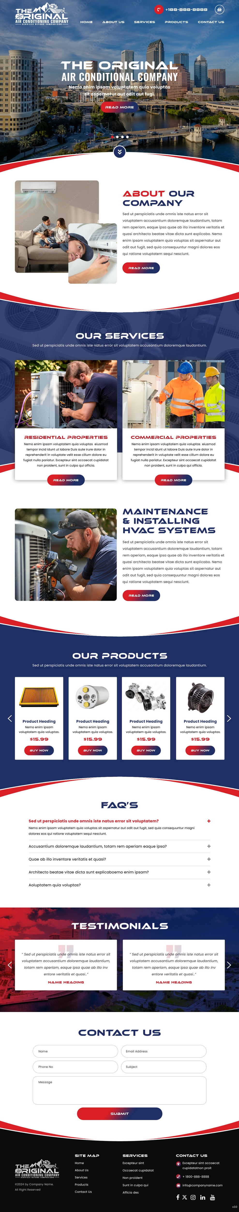Web Design by pb for Original Air Conditioning  | Design #32878135