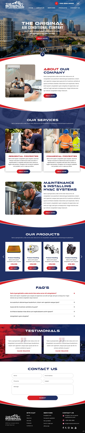 Web Design by pb for Original Air Conditioning  | Design #32878135
