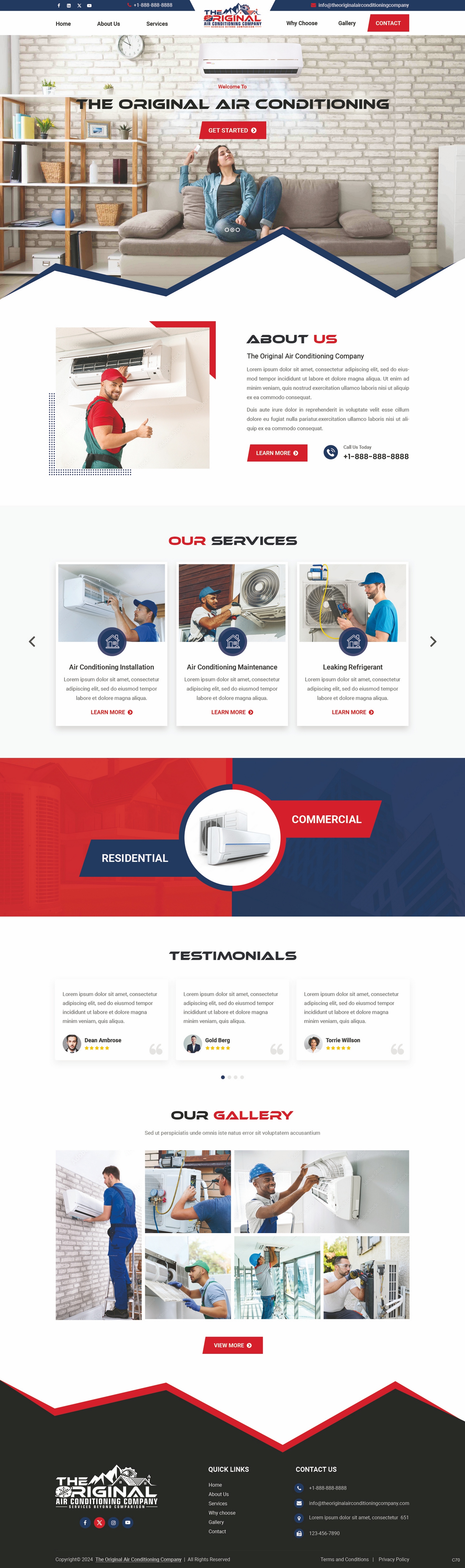 Web Design by pb for Original Air Conditioning  | Design #32878138