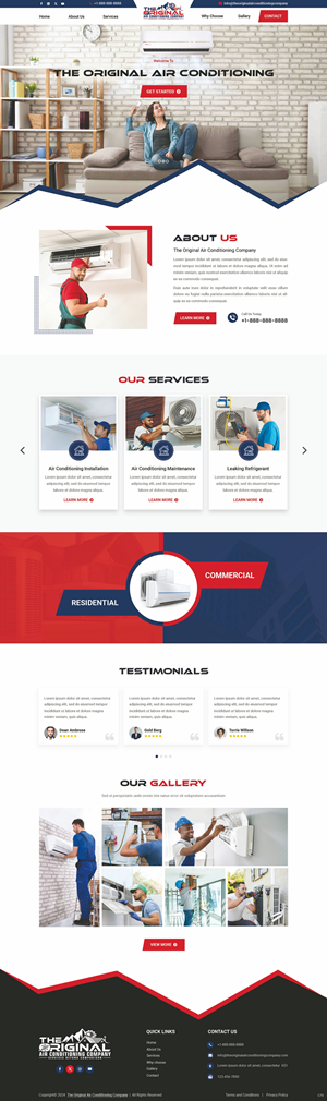 Web Design by pb for Original Air Conditioning  | Design: #32878138