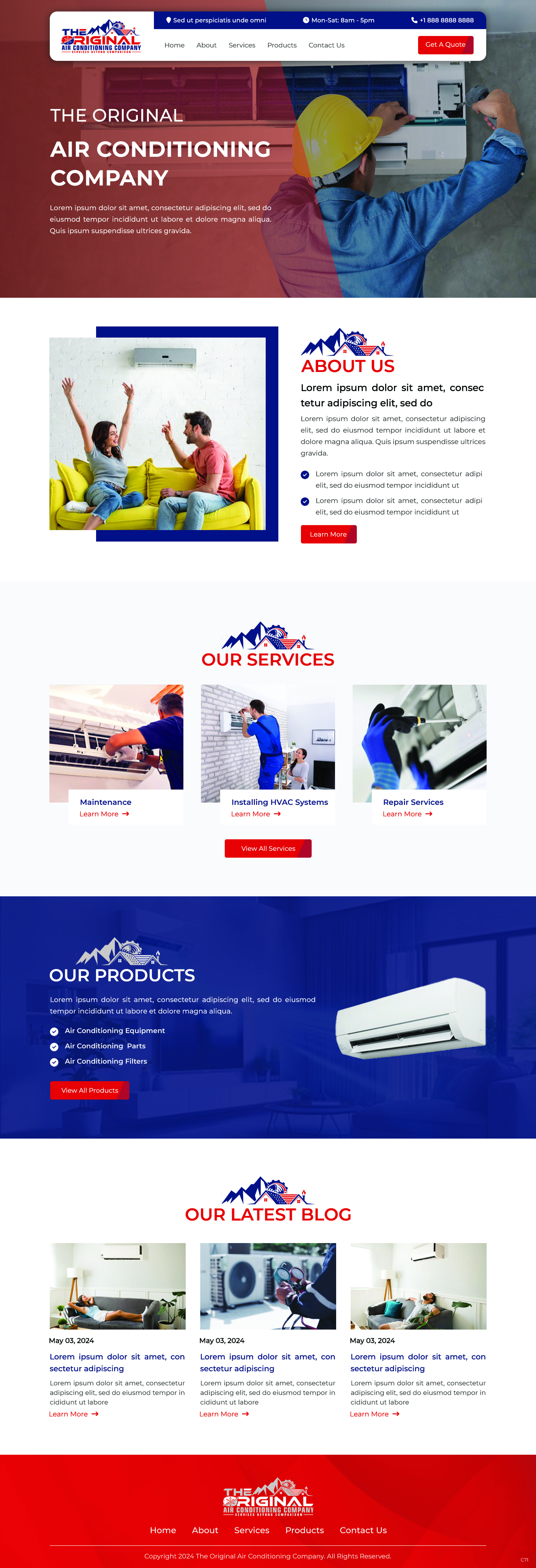 Web Design by pb for Original Air Conditioning  | Design #32878140