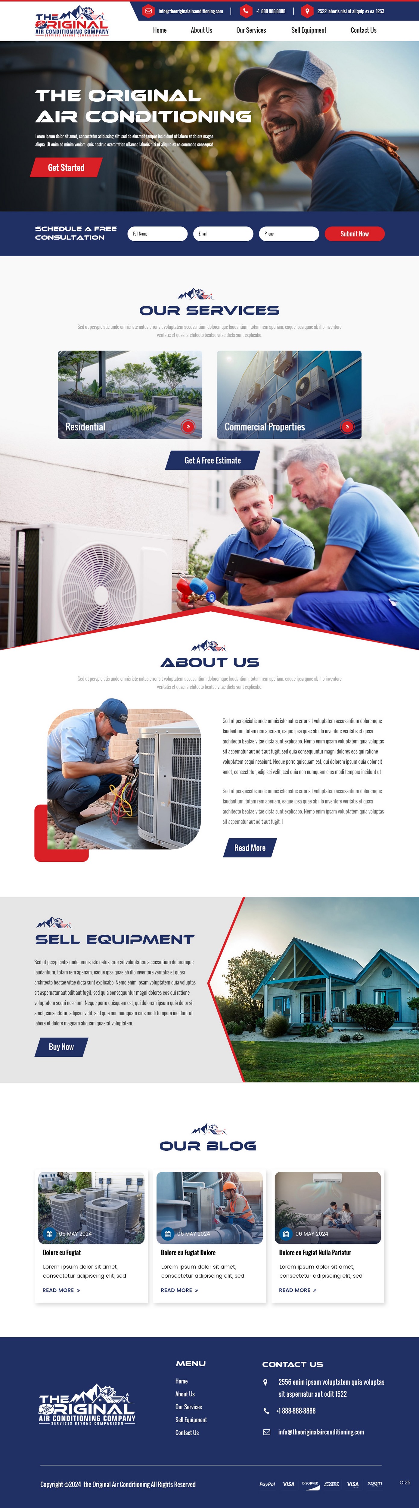 Web Design by pb for Original Air Conditioning  | Design #32885554