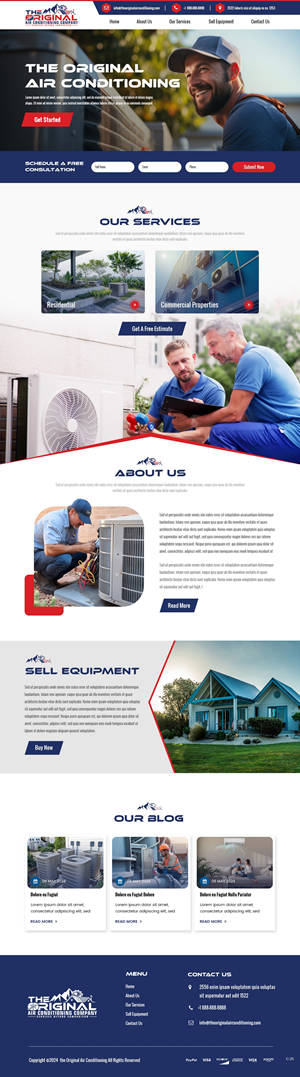 Web Design by pb for Original Air Conditioning  | Design: #32885554