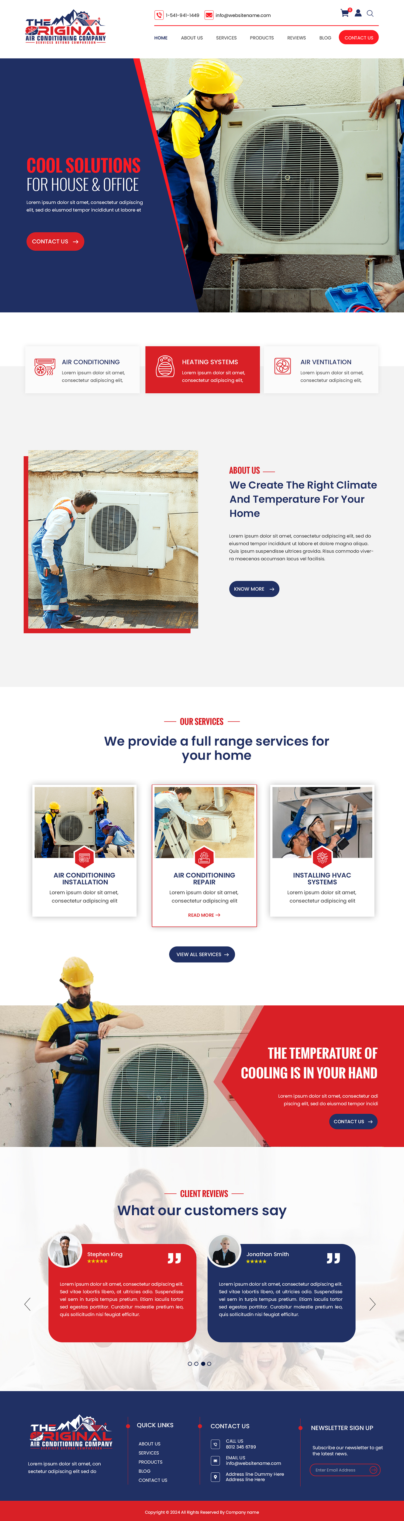 Web Design by Creations Box 2015 for Original Air Conditioning  | Design #32878037