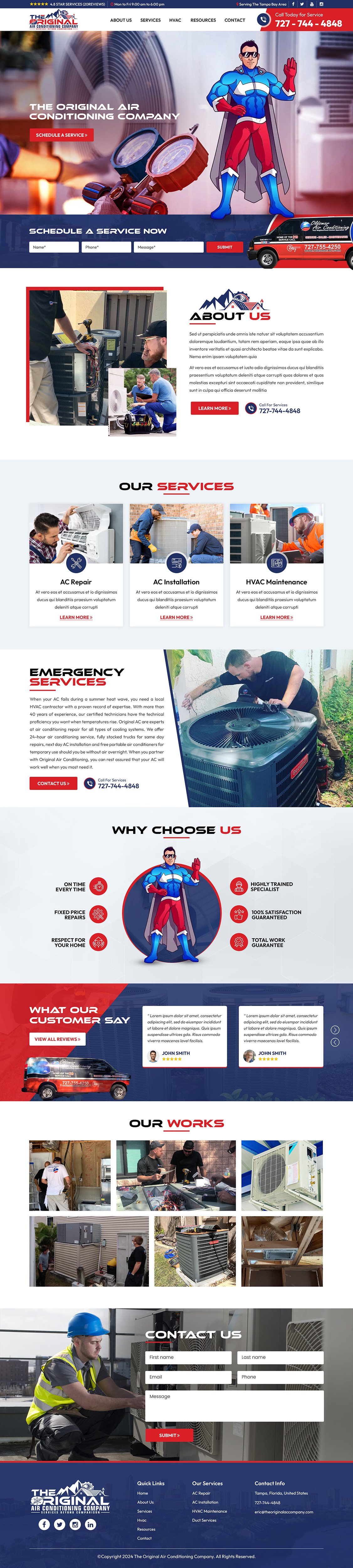 Web Design by Titan Eagle for Original Air Conditioning  | Design #32870475
