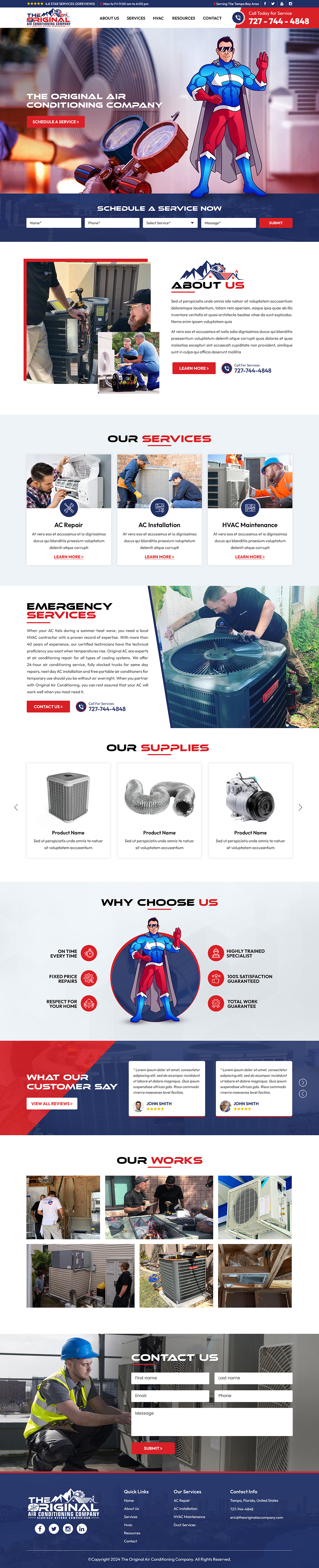 Web Design by Titan Eagle for Original Air Conditioning  | Design #32878443