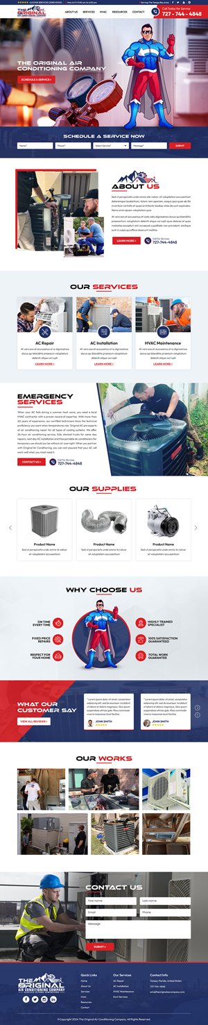 Web Design by Titan Eagle for Original Air Conditioning  | Design: #32878443
