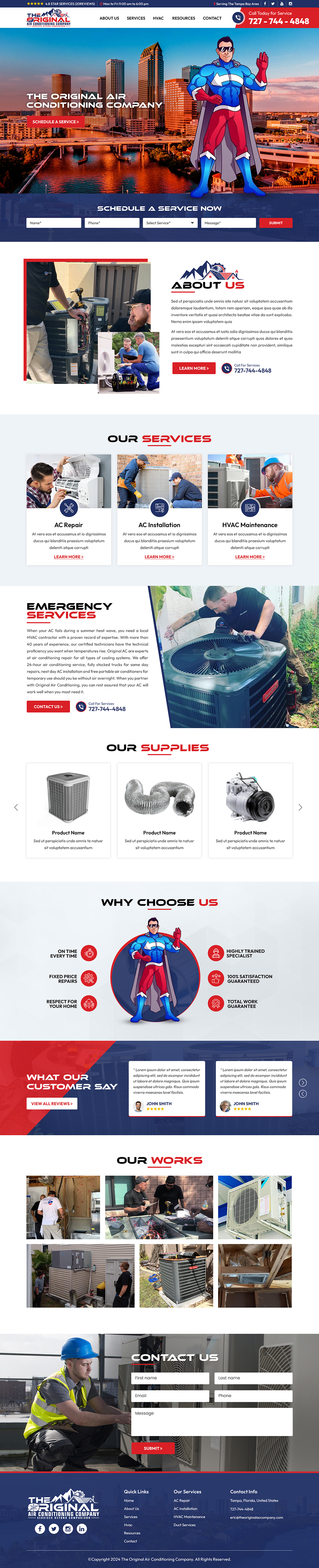 Web Design by Titan Eagle for Original Air Conditioning  | Design: #32900358