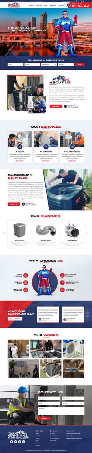 Web Design by Titan Eagle for Original Air Conditioning  | Design: #32900358