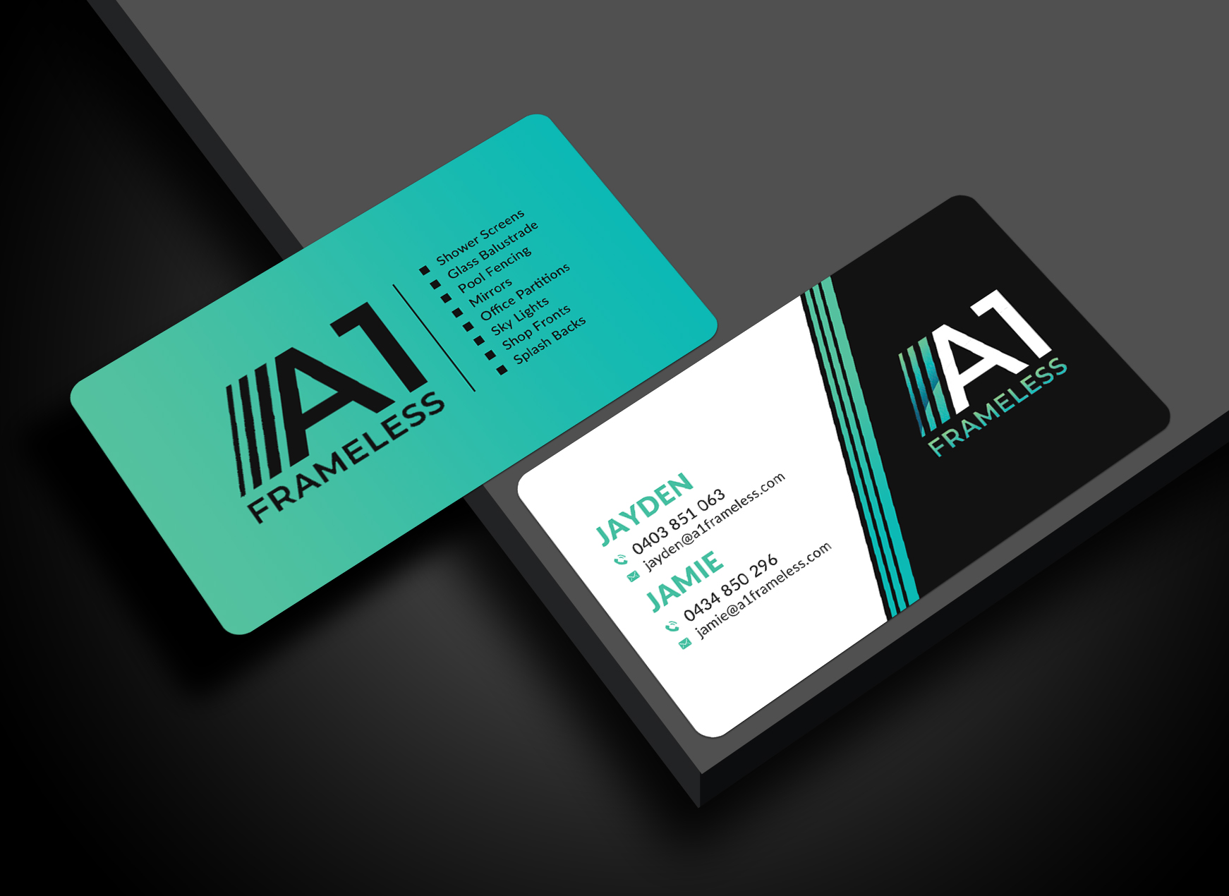 Visitenkarten-Design von Sun Moon Graphic Designer für A1 frameless  | Design #32870092