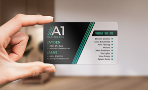 Design de Carte de Visite par Sun Moon Graphic Designer pour A1 frameless  | Design : #32870093