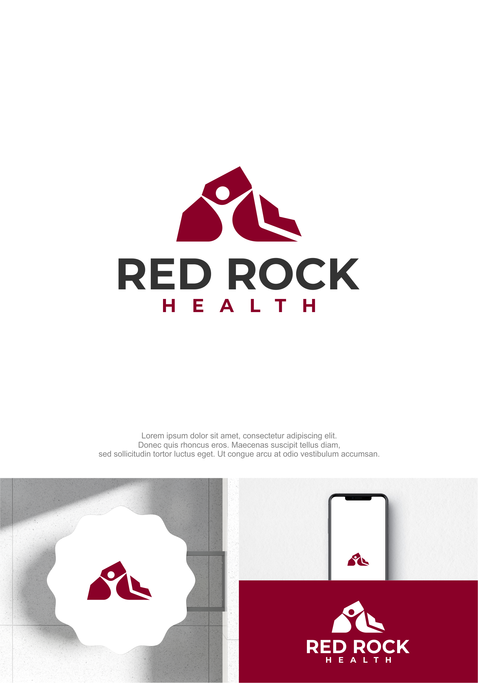 Logo Design by M.Syaiful Huda for Red Rock Health, LLC | Design #32872925