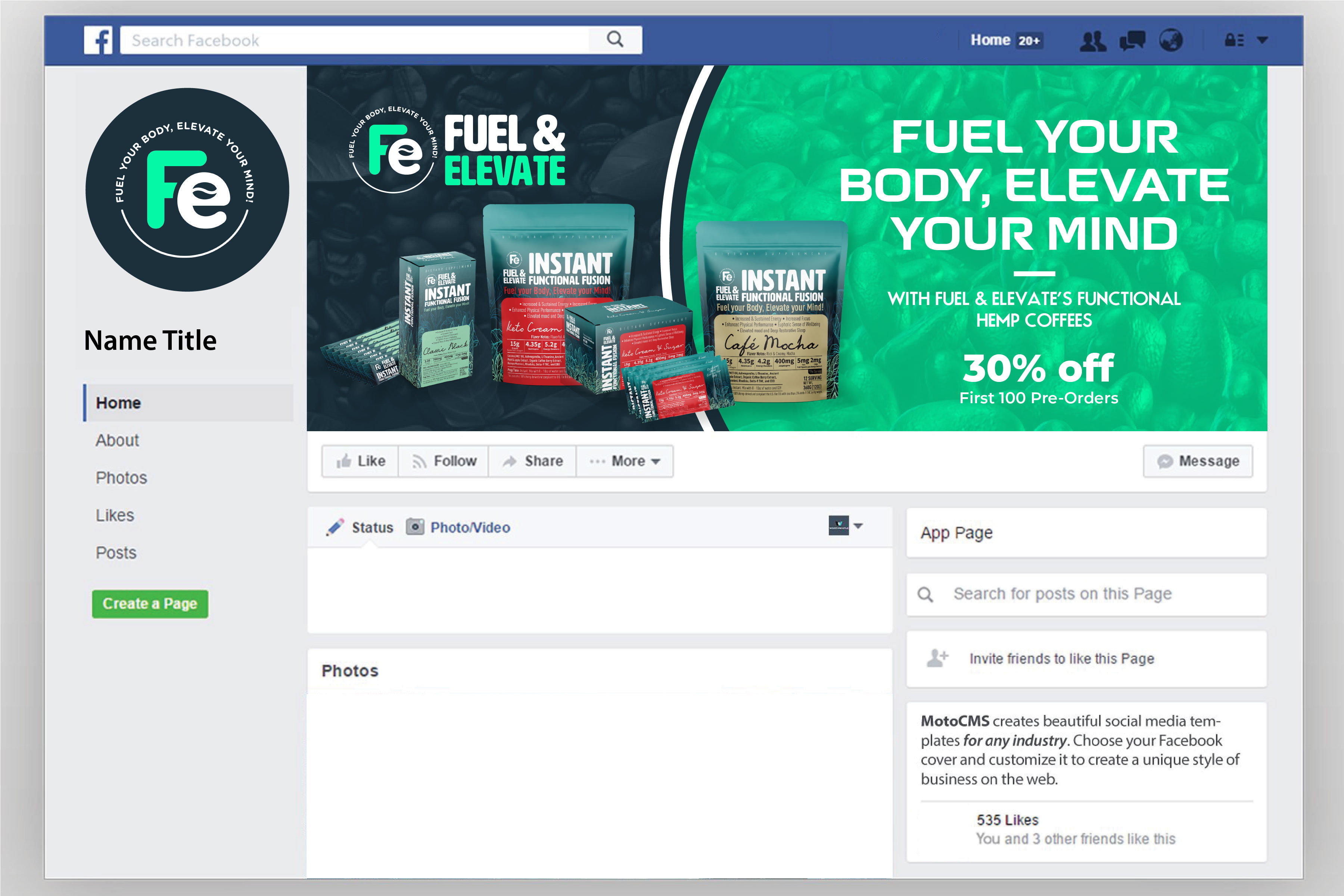 Facebook Design by artbitin for this project | Design #32882130