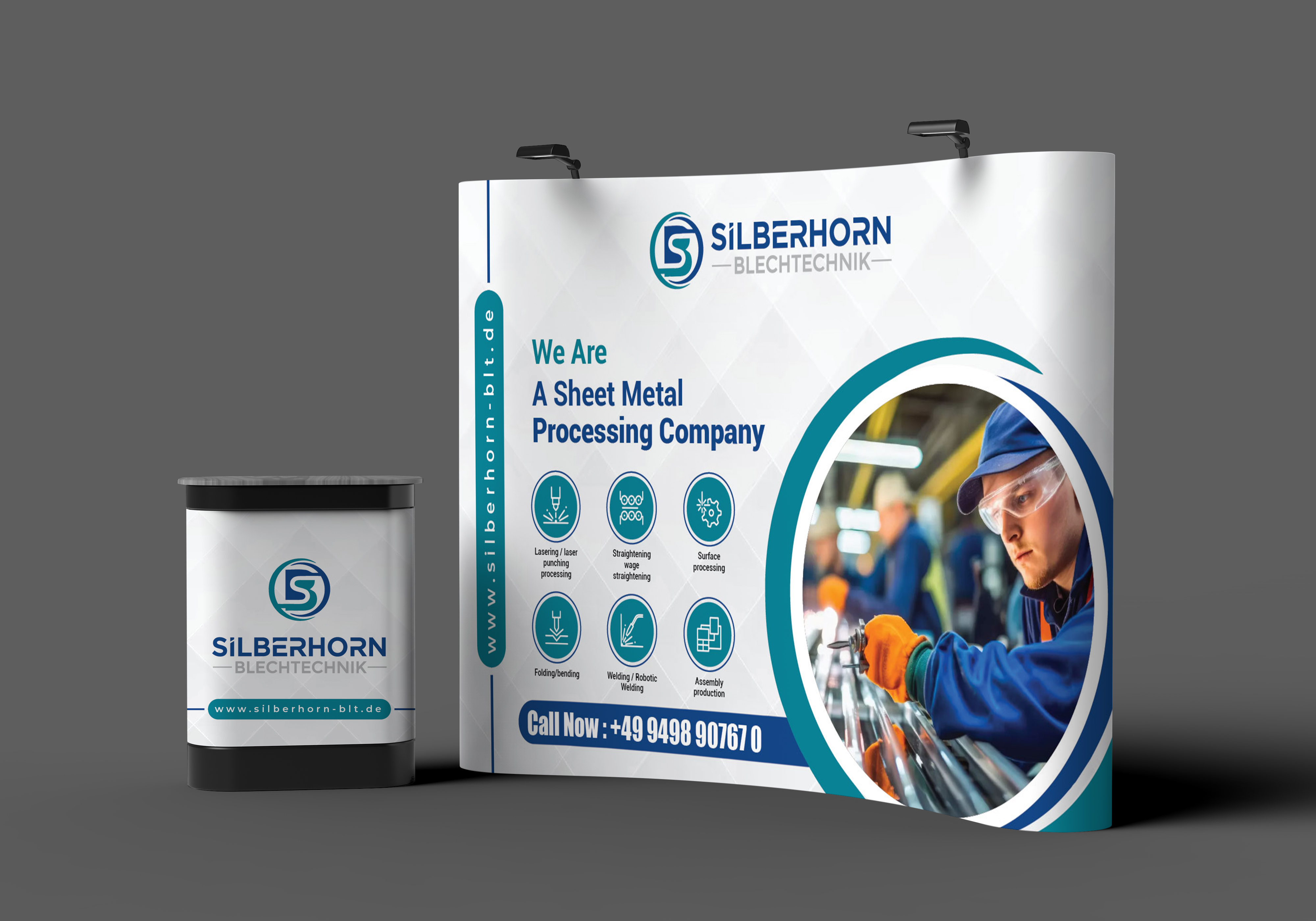 Trade Show Booth Design by artbitin for Silberhorn Blechtechnik GmbH | Design #32875581