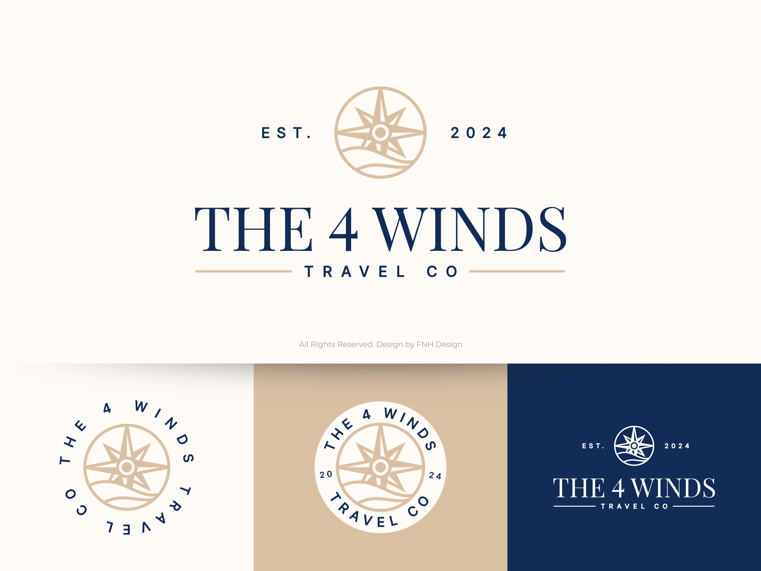 Diseño de Logo por FNH Design para The 4 Winds Travel Company | Diseño #32957159
