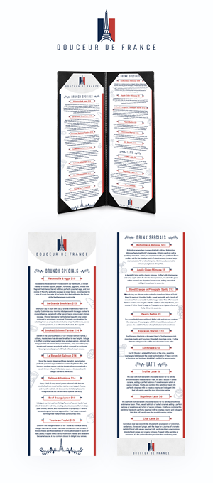Menu Design by IDesign1606 for Douceur de France | Design: #32912189