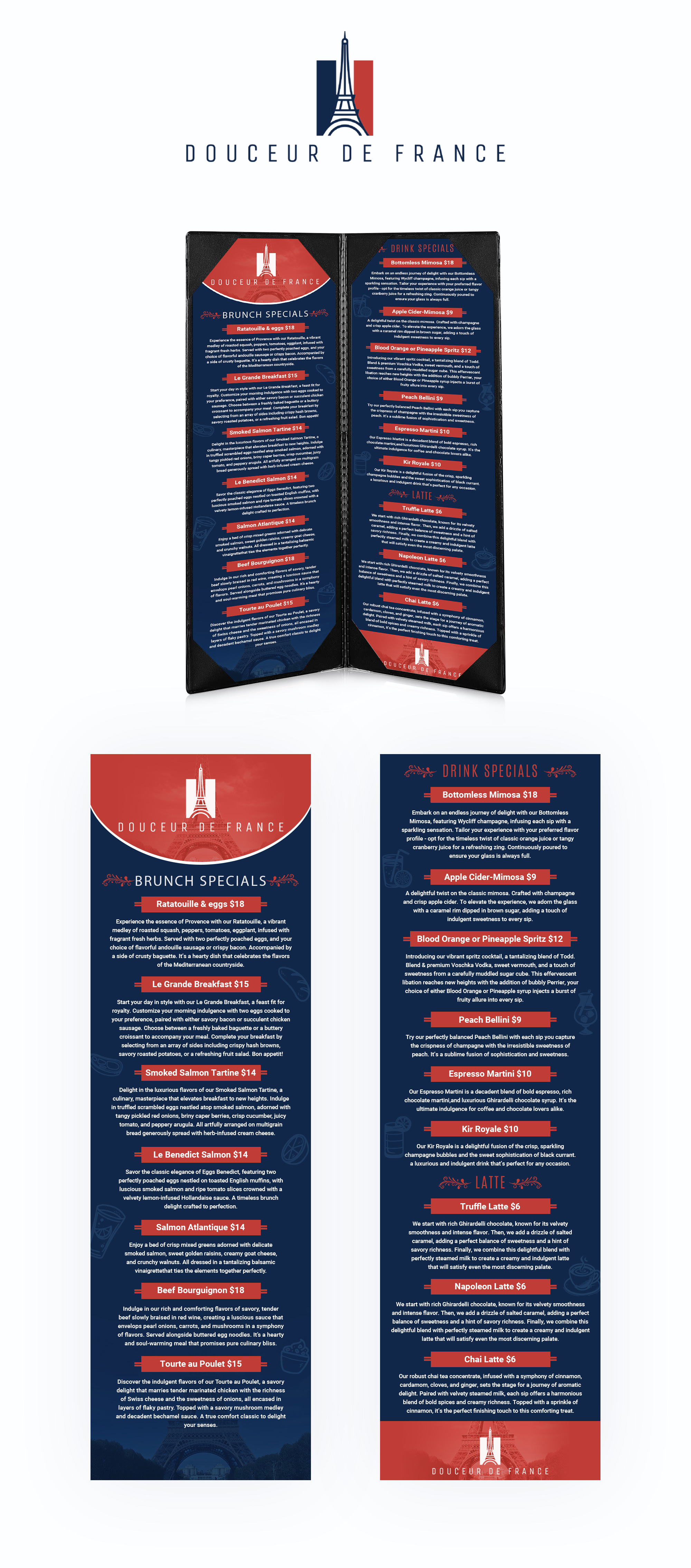 Menü-Design von IDesign1606 für Douceur de France | Design #32912190
