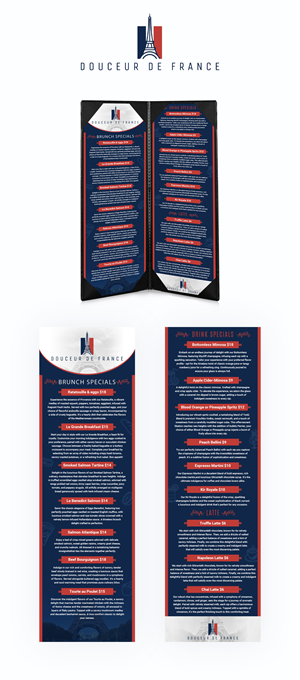 Menu Design by IDesign1606 for Douceur de France | Design: #32912191