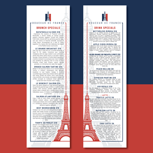 Menu Design by Di3goAngelo for Douceur de France | Design: #32900854