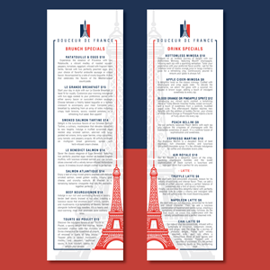 Menu Design by Di3goAngelo for Douceur de France | Design: #32986984