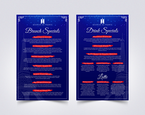 Menu Design by Sam.Art for Douceur de France | Design: #32888632