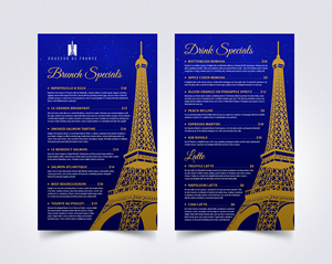 Menu Design by Sam.Art for Douceur de France | Design: #32891855