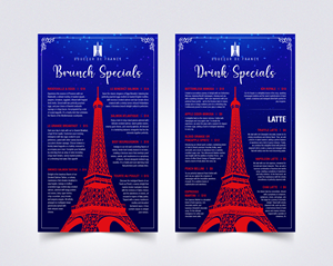 Menu Design by Sam.Art for Douceur de France | Design: #32891856