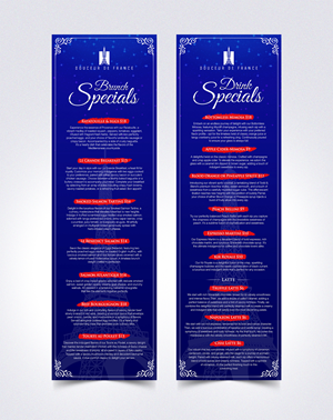 Menu Design by Sam.Art for Douceur de France | Design: #32895674