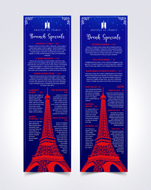 Menu Design by Sam.Art for Douceur de France | Design: #32895676